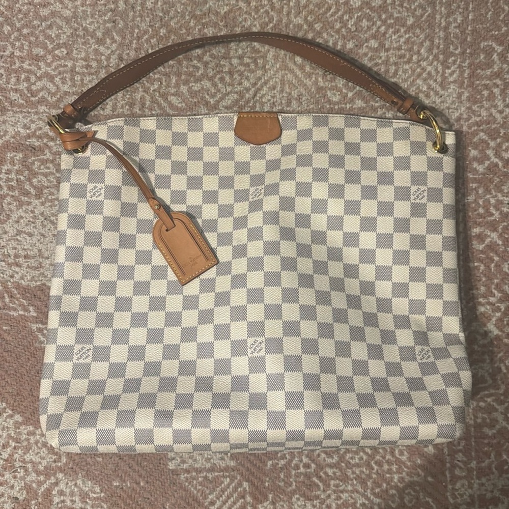 Louis Vuitton Graceful PM in Damier Azur Rose Ballerine Pink